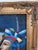 Blue Original Cubist Oil Painting – Lovers With Heart – Signed Tylor – Gold Frame For Sale - Image 8 of 9