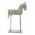 19th Century Hand-Carved Horse Sculpture on Iron Stand For Sale
