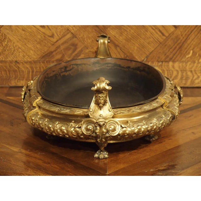 Mid 19th Century Neoclassical Gilt Bronze Jardiniere From France, Circa 1850 For Sale - Image 5 of 13