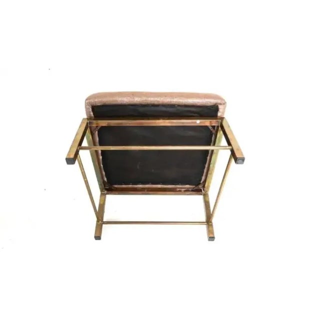 Pair of Mastercraft Italian Brass Lounge Chairs For Sale - Image 10 of 12