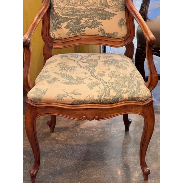 Wood Pair of 19th Century French Walnut Armchairs For Sale - Image 7 of 13