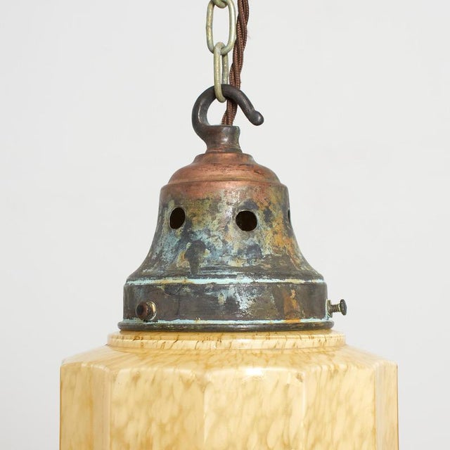 1920s Art Deco Skyscraper Pendant Light, 1920s For Sale - Image 5 of 6