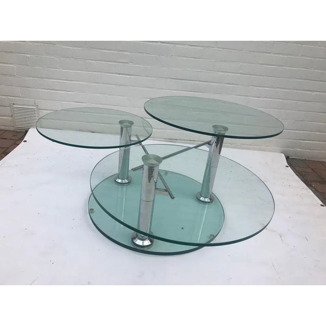 Coffee Table with 3 Removable Glass Shelves, 1980s For Sale - Image 15 of 17