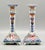 Early 20th Century Dutch Delft Makkum Polychrome Candle Holders, a Pair For Sale - Image 5 of 10