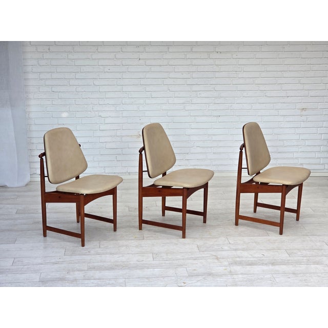 Vintage Danish Chairs in Teak by Arne Vodder, 1960s, Set of 3 For Sale - Image 18 of 18