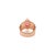 Not Yet Made - Made To Order Rose Gold Finish Silver Ring With Red Cubic Zirconia & Clear Cz Halo - Size 8 For Sale - Image 5 of 9