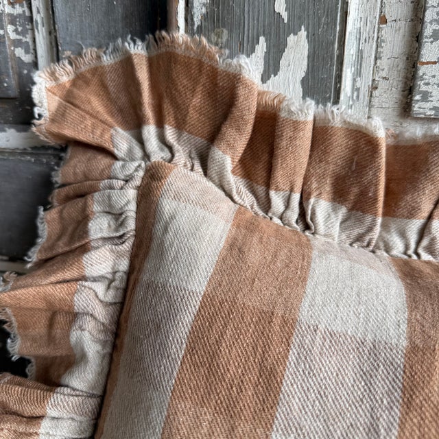 French French Linen Boudior Case – Boho Terracotta For Sale - Image 3 of 6