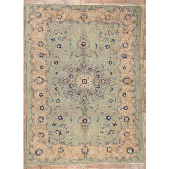 Late 20th Century Late 20th Century Vintage Persian Kashan Rug - 08'04 X 11'06 For Sale - Image 9 of 9