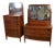 1900s English Hepplewhite Mahogany Inlaid Low & High Dressers With Mirrors Chests of Drawers For Sale