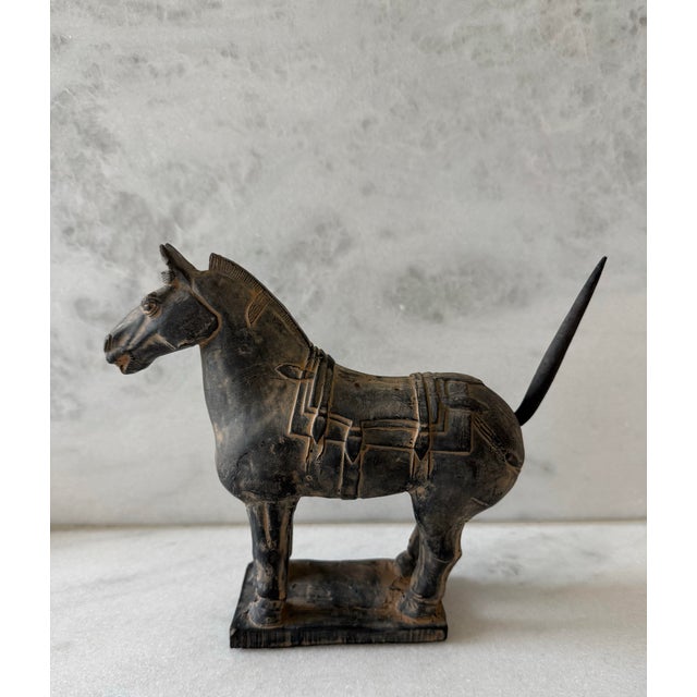 Terracotta Qin Dynasty Warrior Horse Figurine For Sale - Image 4 of 11