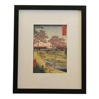 After Utagawa Hiroshige Japanese Woodblock on Paper, Framed For Sale