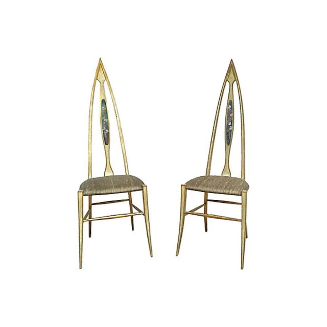Bronze 1960s Vintage Abstract Italian Chairs- A Pair For Sale - Image 8 of 8