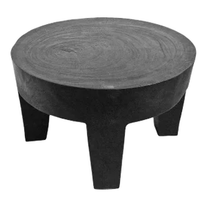 Jetta Ebony Vintage Round Low Coffee Table