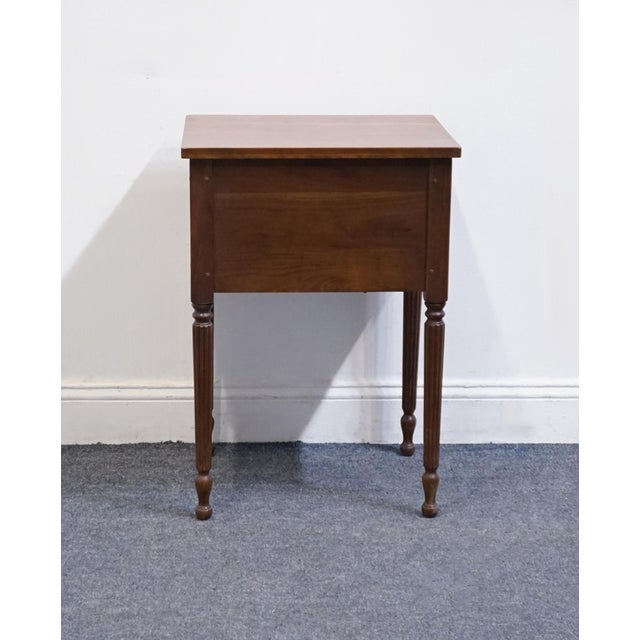 Stickley Furniture Solid Cherry Traditional Sheraton Style 19" Two Drawer Nightstand For Sale - Image 11 of 12