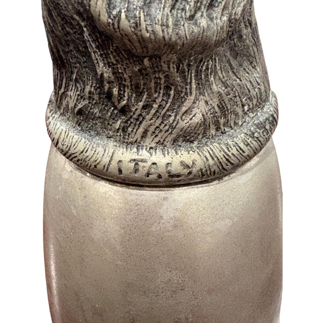 Metal Vintage Gucci Silver-Tone Fox Head Stirrup Cup For Sale - Image 7 of 8