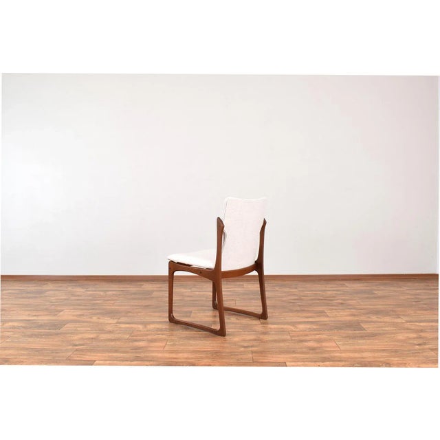 Beige Mid-Century Modern Danish Teak Dining Chairs from Vamdrup, 1960s, Set of 4 For Sale - Image 8 of 13