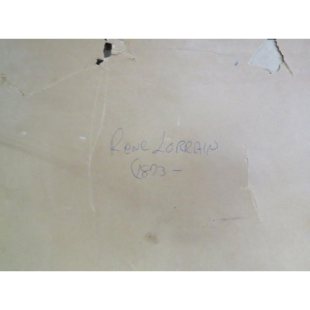 Green Early 20th Century René Lorrain (1873-1949) "Chartres Cathedral" Signed Aquatint Etching For Sale - Image 8 of 8