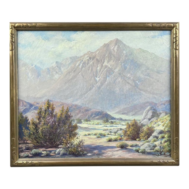 Ralph Hammeras California/Minnesota, 1894-1970 Mountain Landscape. Oil on Canvas, Plein Air Original Frame For Sale