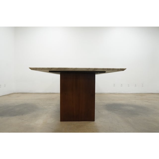 Custom Contemporary Quartzite Top Dining Table For Sale In Austin - Image 6 of 16