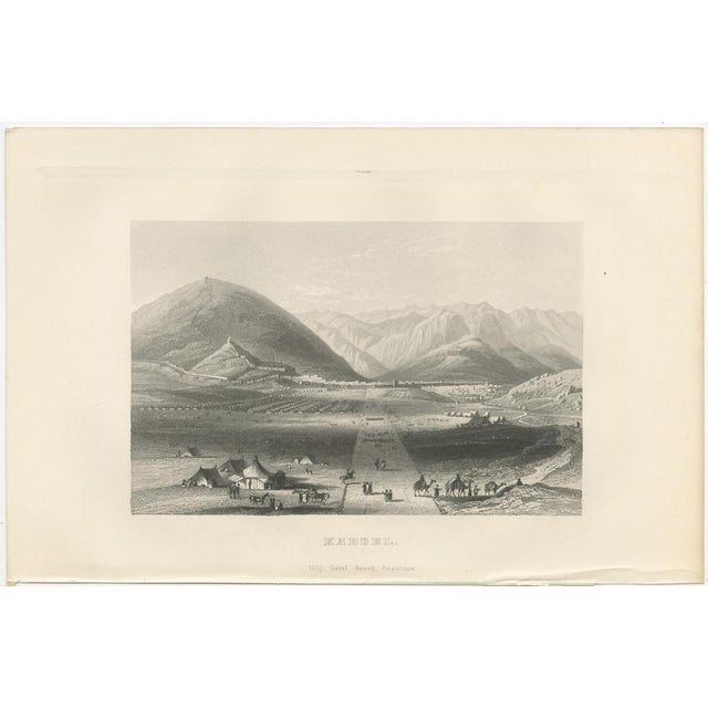 View of Kabul with Its Hilltop Walls and Encampment, 1859, Paper For Sale - Image 3 of 9