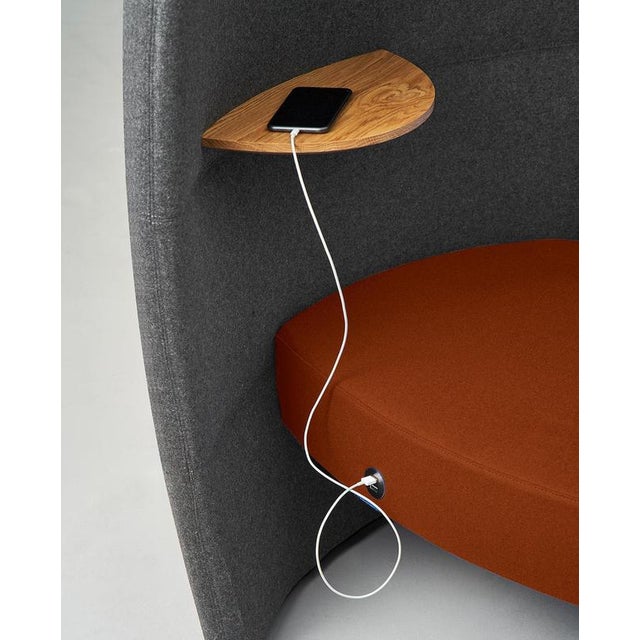 Not Yet Made - Made To Order Only Ju Relax Pod Seating with Oak Shelf and USB Socket by Quinti Sedute For Sale - Image 5 of 8