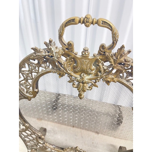 Art Nouveau Bronze Fire Place Screen For Sale - Image 3 of 5
