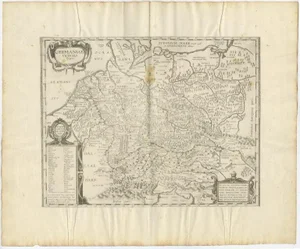 Antique Map of Germany of German in Roman Times, 1660