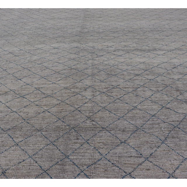 Hand-Knotted Wool Rug by Keivan Woven Arts Diamond Design 10'2 X 13'6 For Sale - Image 4 of 11