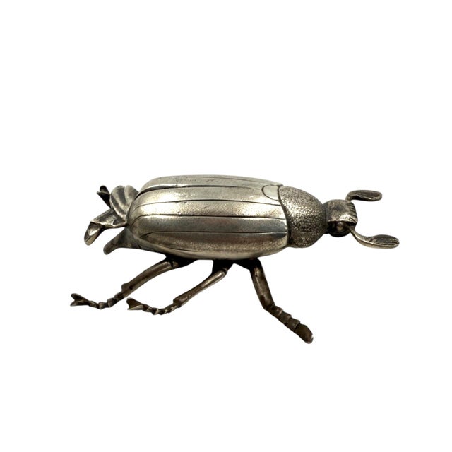 Silver Insect Shaped Ashtray / Box, France 1950s For Sale - Image 4 of 11