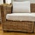 White Rowe Rattan With Braided Wicker Trim Sofa For Sale - Image 8 of 9