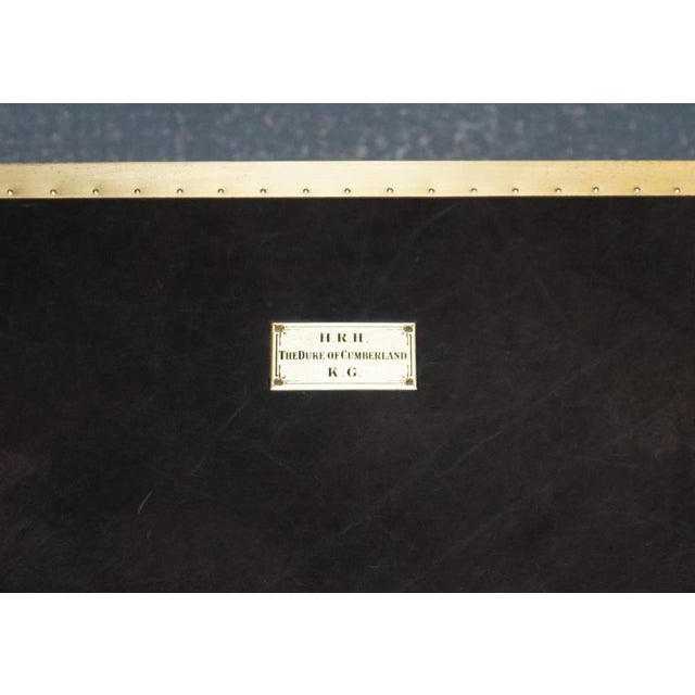 Cumberland Collection Desk in Aged Leather with Red Velvet Lining from Timothy Oulton For Sale - Image 10 of 18