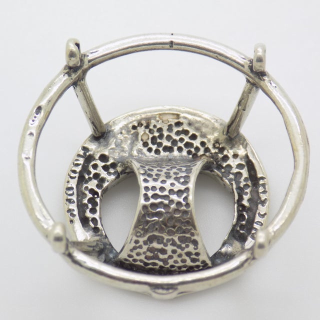 Vintage Italian Handmade Genuine Silver and Small Plastic Pink Elements Baby Walker Dollhouse Miniature For Sale - Image 6 of 9