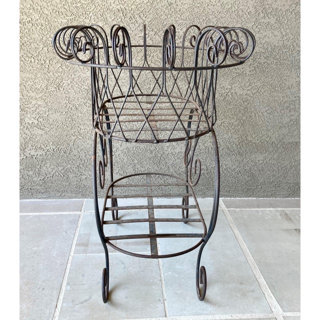 Late 20thCentury NicelySized TwoTier VictorianStyle Steel