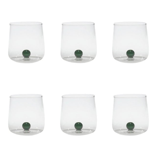 Bilia Tumbler in Green - Set of 6 For Sale