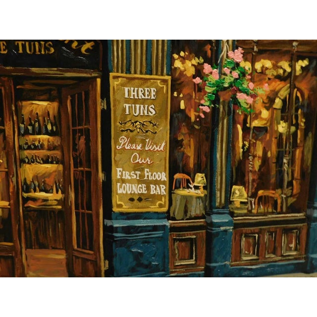 Impressionist Viktor Shvaiko "London for Two" Hand Embellished on Canvas Framed Hand Signed For Sale - Image 3 of 10