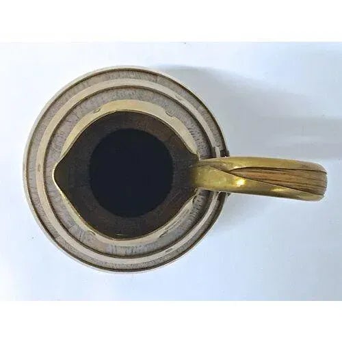 Antique French Oak & Brass Miniature Wine Jug For Sale - Image 4 of 6