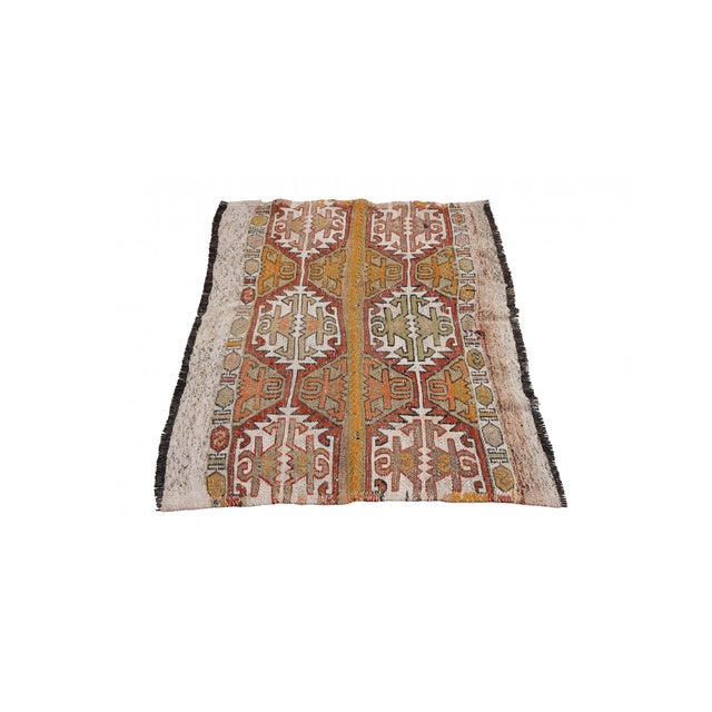 Small Decorative Vintage Kilim Rug - 2`10″ X 4`3″ For Sale - Image 4 of 6