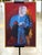 Abstract Painting of Man in Blue by Artist, Virginia Cohn Parkum(1943-2025) of Harrisburg Pennsylvania. Acylic on Canvas...