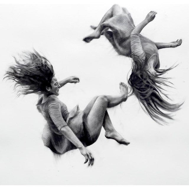 Charcoal Patsy McArthur, Vortex, Charcoal and Conté Drawing on Watercolor Paper, 2018 For Sale - Image 8 of 8