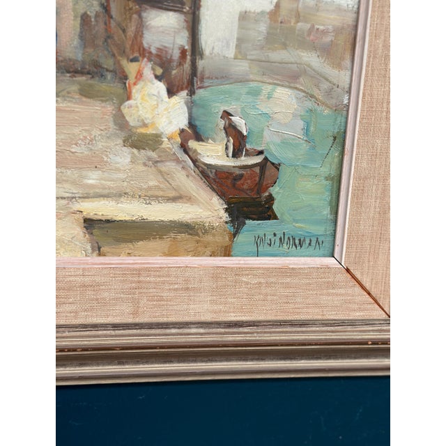 Knut Norman, Venice, 1950s, Oil on Panel, Framed For Sale - Image 6 of 11