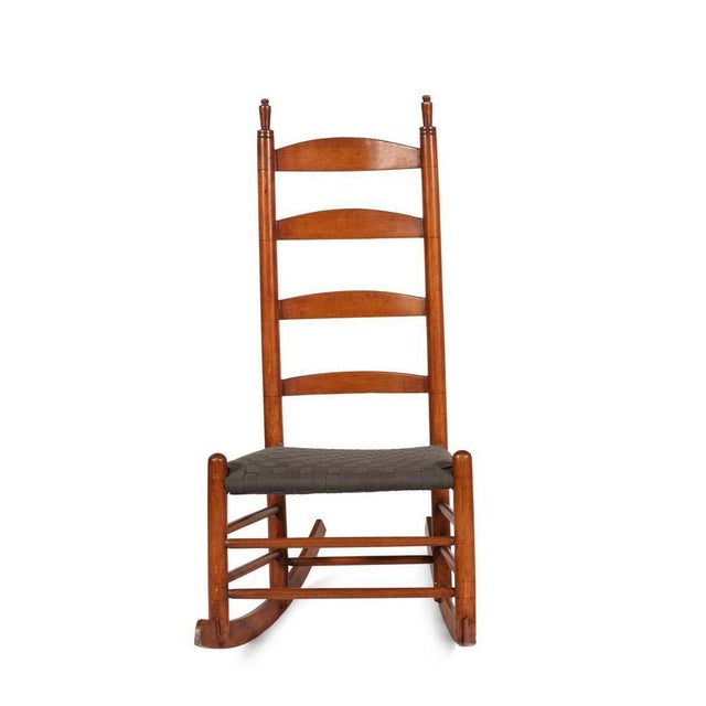 Antique Shaker Ladder Back Rocking Chair Chairish