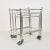 Silver Plated Brass Nesting Tables with Wheels from Maison Jansen, France, Set of 3 For Sale - Image 14 of 18