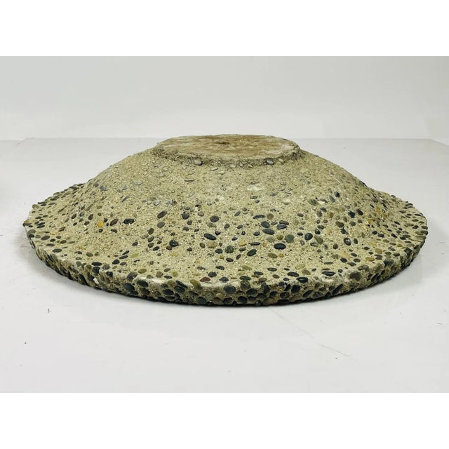 Black Vintage Pebble Stone & Concrete Planters, a Pair For Sale - Image 8 of 13