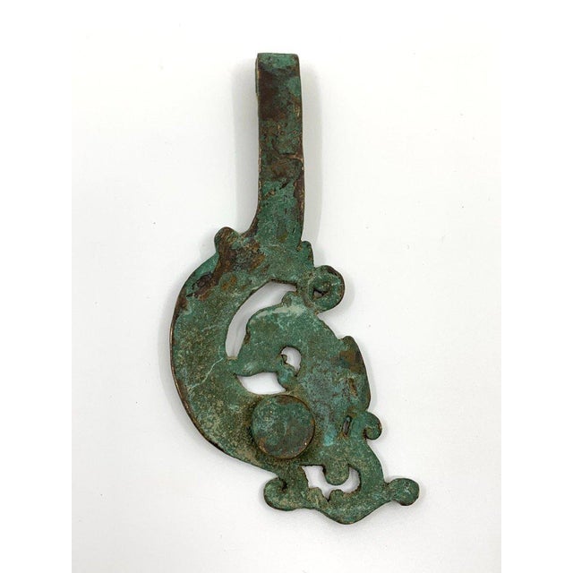Asian Gilt Bronze Fibula, Han Dynasty (206 BC - 220 AD), Archaeology, Ancient China For Sale - Image 3 of 3