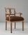 Wood 19th Century French Neoclassical Oak Upholstered Armchair With Lyre Back For Sale - Image 7 of 18