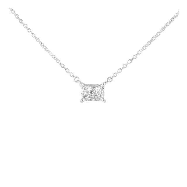 Alexander Beverly Hills 1.01ct Diamond Solitaire Pendant Necklace White Gold For Sale