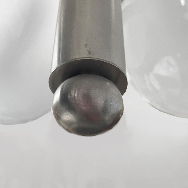 Silver Mid-Century Modern Italian Tetraclio Chandelier by Mazza for Artemide, 1960s For Sale - Image 8 of 18