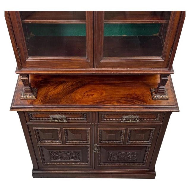 19th Century Antique 19th Century Victorian Mahogany Bookcase For Sale - Image 5 of 13