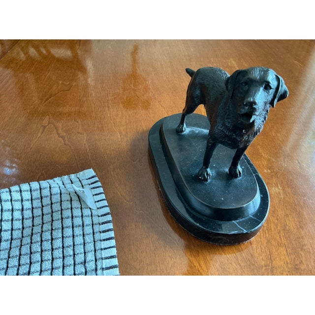 Enjoy this lovely beautifully crafted bronze doorstop of a laboratory retriever dog. Please note the remarkable attention...