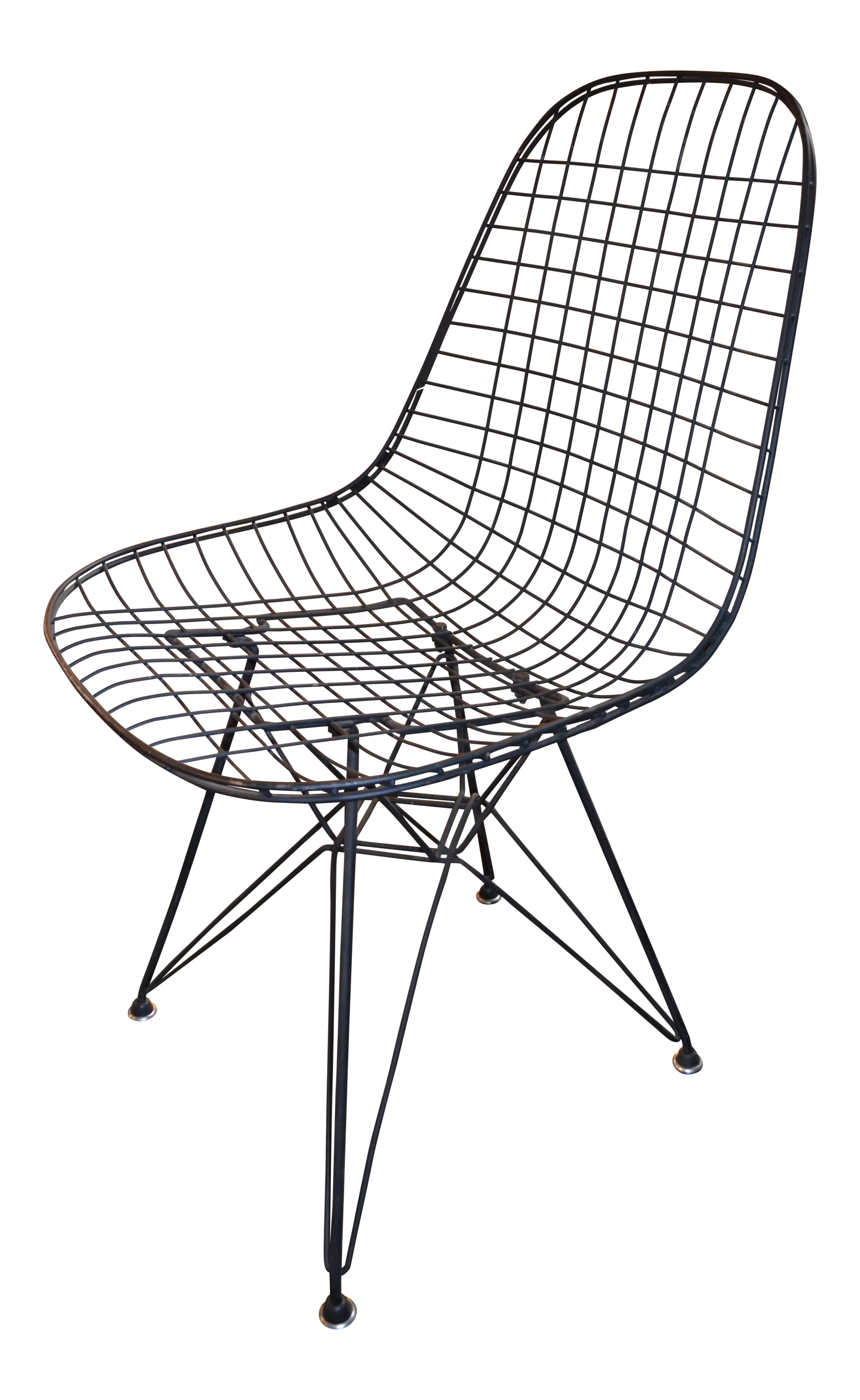 Mid Century Modern Eames Dkr Eiffel Tower Base Wire Chair Chairish